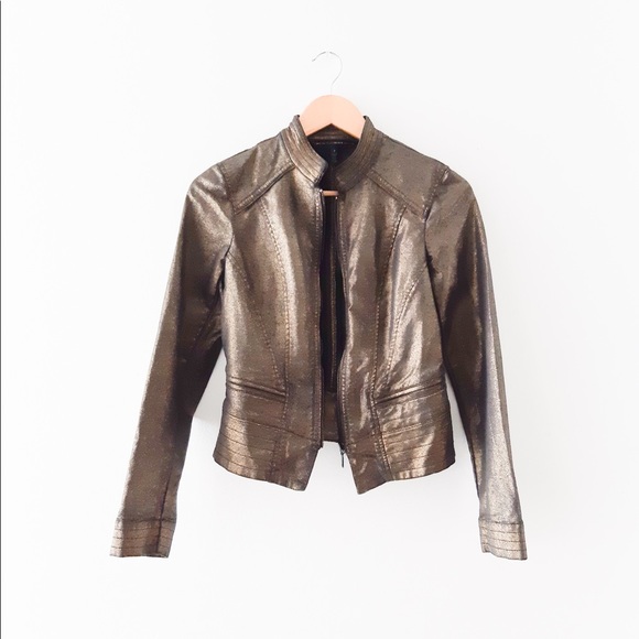 White House Black Market Jackets & Blazers - White House Black Market Gold-tone Jacket